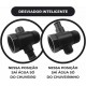 Ducha Chuveiro Quadrado 25x25 Slim A Gás Com Desviador preto fosco