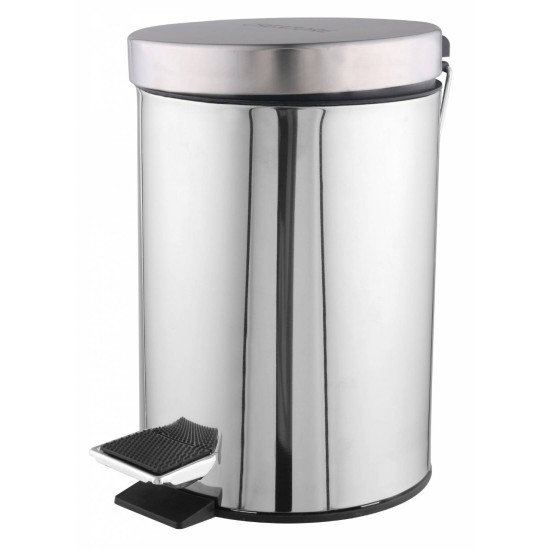 LIXEIRA AÇO INOX 3L ESCRITORIO MULTIUSO